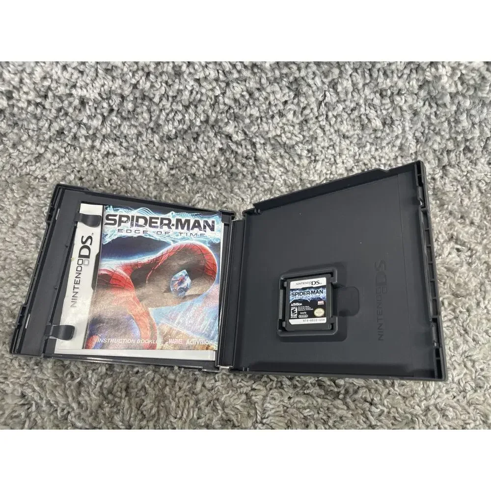 Spiderman Edge of Time Nintendo DS Authentic Case Manual & Game Rated E